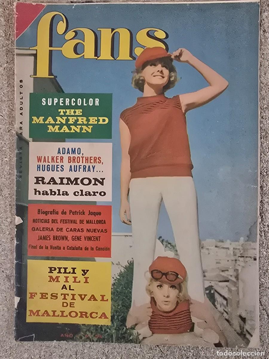 Revistas de m&uacute;sica: Revista Fans 54 con Poster.Bruguera