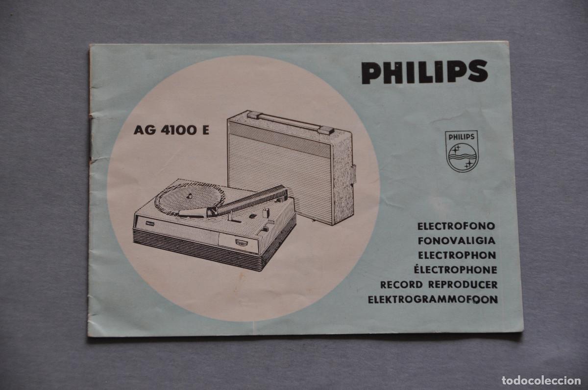 Revistas de m&uacute;sica: MANUAL DE INSTRUCCIONES DEL ELECTROFONO PHILIPS AG 4100 E