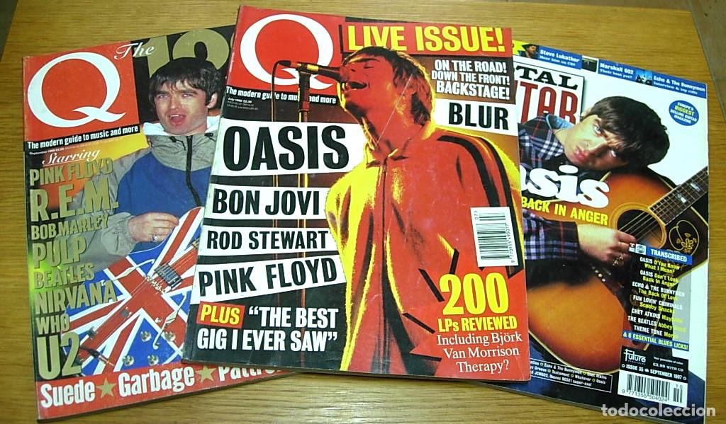 Revistas de m&uacute;sica: Lote 3 Revistas Inglesas OASIS en Portada 1995-1997 TOTAL GUITAR + Q MAGAZINE x 2