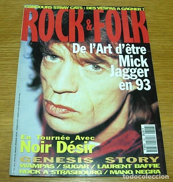 Revistas de m&uacute;sica: Revista Francesa ROCK & FOLK n&ordm; 306 MICK JAGGER Portada + 7 P&aacute;ginas 1993 GENESIS 7 P&aacute;ginas