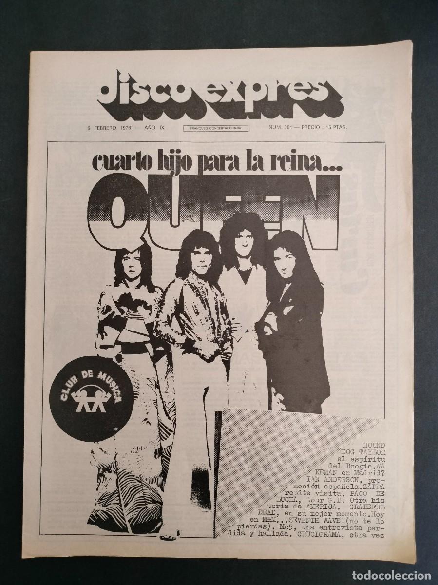 Magazines de musique: DISCO EXPRES N&ordm; 361 QUEEN A&Ntilde;O 1976