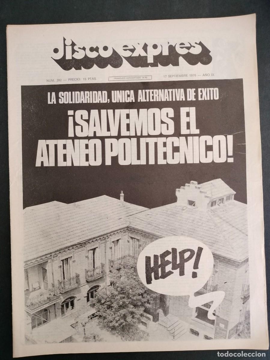 Music magazines: DISCO EXPRES N&ordm; 392 ROGER McGUINN (EX-BIRD), HOLLY MODAL ROUNDERS, JONNY GUITAR WATSON A&Ntilde;O 1976