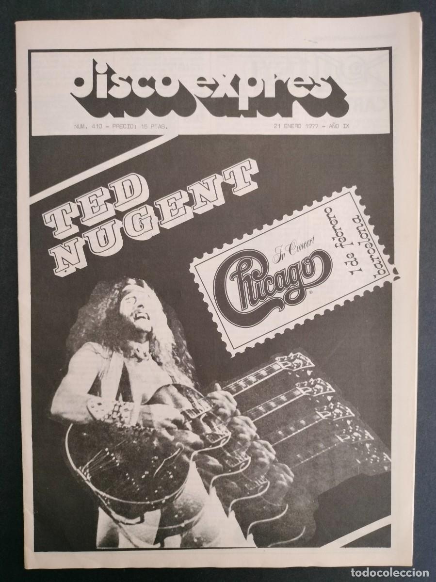 Musikzeitschriften: DISCO EXPRES N&ordm; 410 TED NUGENT A&Ntilde;O 1977