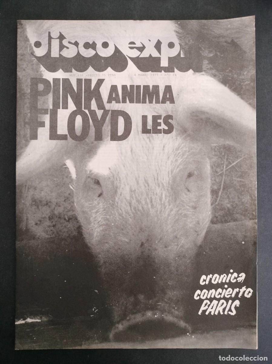 Music magazines: DISCO EXPRES N&ordm; 416 PINK FLOYD CONCIERTO PARIS, PETER GREEN'S FLEETWOOD MAC, SAVANNAH BAND A&Ntilde;O 1977