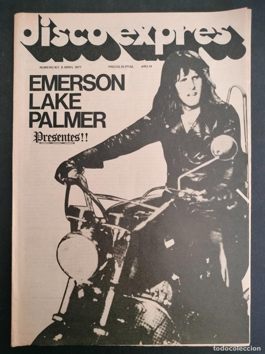 Music magazines: DISCO EXPRES N&ordm; 421 EMERSON LAKE, OTIS REDDING, KLAUS SCHULZE, A&Ntilde;O 1977