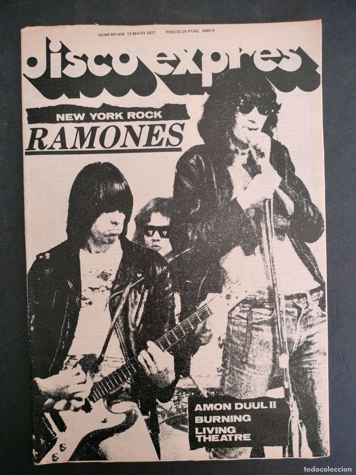 Music magazines: DISCO EXPRES N&ordm; 426 NEW YORK ROCK RAMONES, AMON DUUL II, BURNING, LIVING THEATRE, GENTLE GIANT 1977