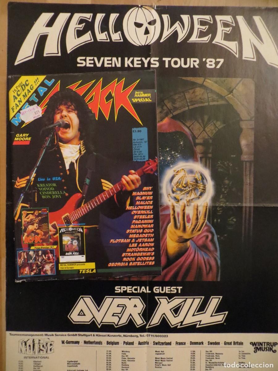 Revistas de m&uacute;sica: METAL ATTACK: GARY MOORE-MANOWAR-SLAYER-HELLOWEEN..+ POSTERS+ ESPECIAL: AC/DC