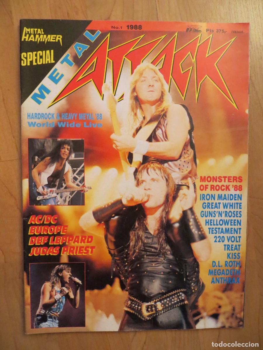 Revistas de m&uacute;sica: METAL ATTACK .NUM.1-ESPECIAL: IRON MAIDEN-KISS-AC/DC-EUROPE-HELLOWEEN-ANTHRAX-MEGADETH