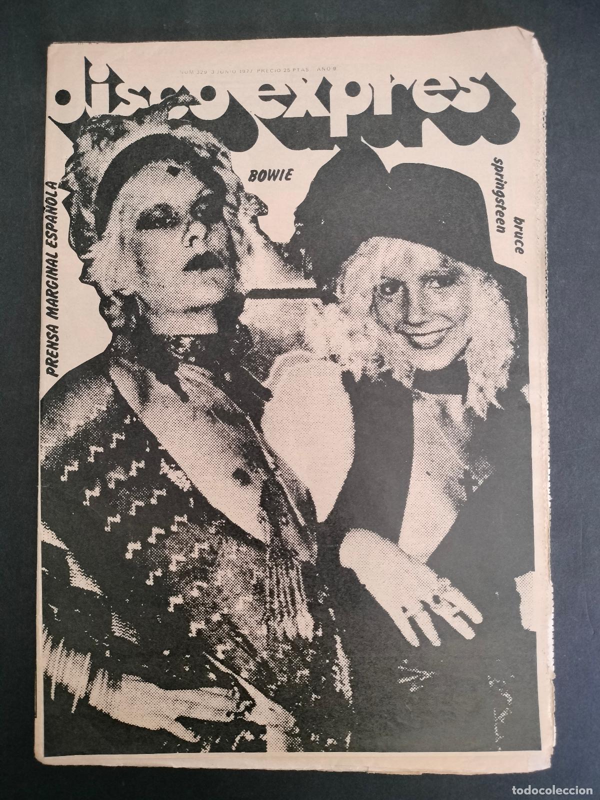 Music magazines: DISCO EXPRES N&ordm; 429 DAVID BOWIE, BRUCE SPRINGSTEEN, BOB SEGER A&Ntilde;O 1977