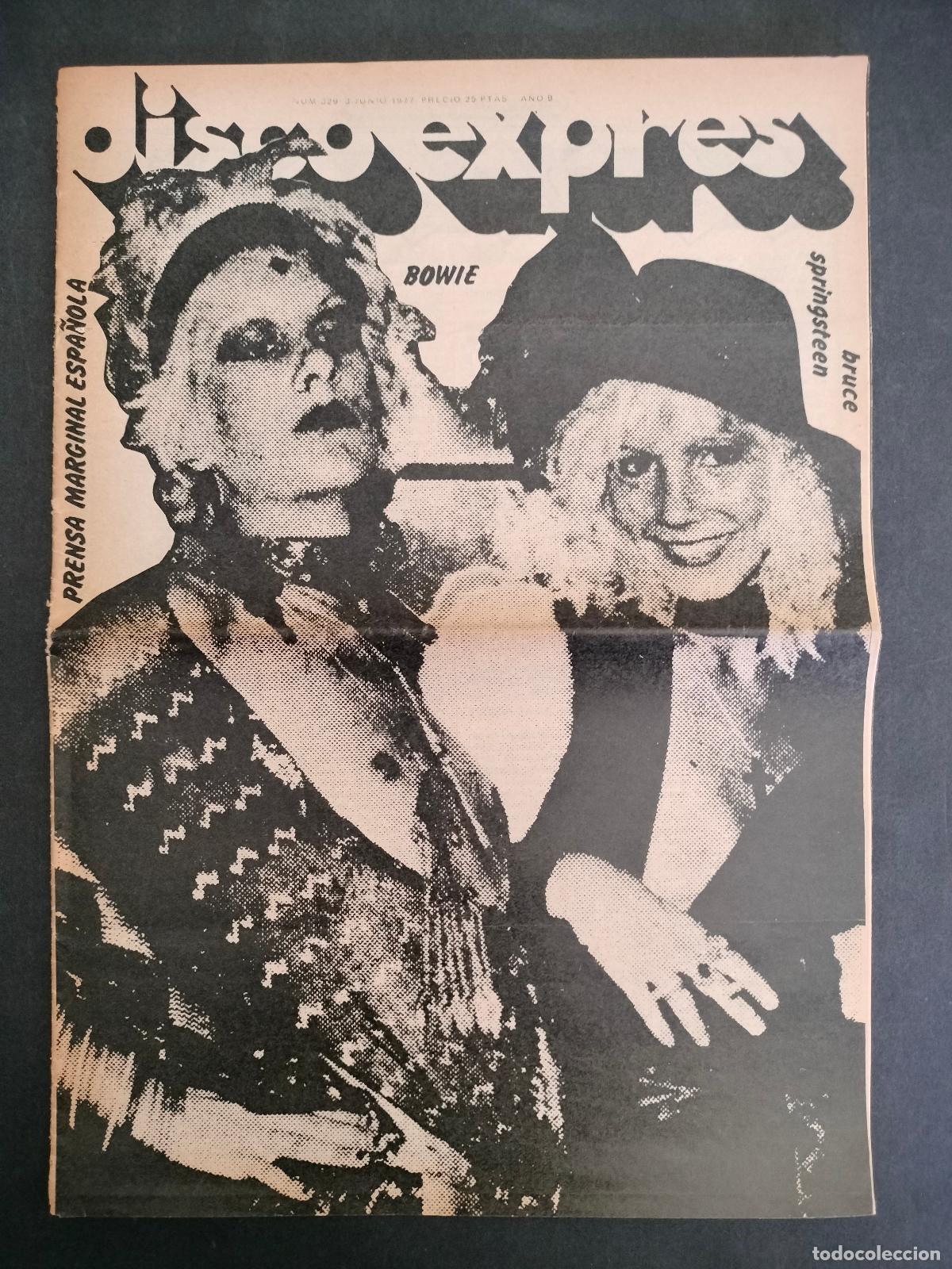 Music magazines: DISCO EXPRES N&ordm; 429 DAVID BOWIE, BRUCE SPRINGSTEEN, BOB SEGER A&Ntilde;O 1977