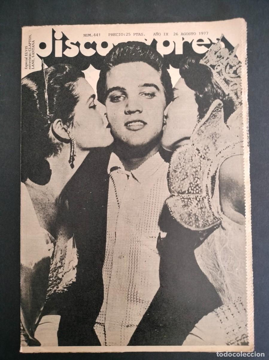 Music magazines: DISCO EXPRES N&ordm; 441 ESPECIAL ELVIS, SANTANA, LANE, ERIC CLAPTON A&Ntilde;O 1977