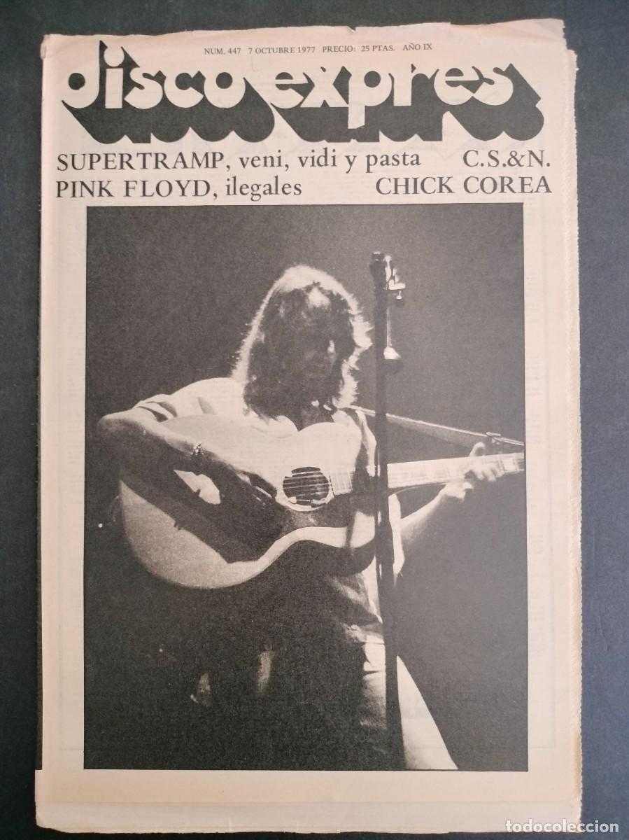Musikzeitschriften: DISCO EXPRES N&ordm; 447 SUPERTRAMP, PINK FLOYD, CHICK COREA A&Ntilde;O 1977