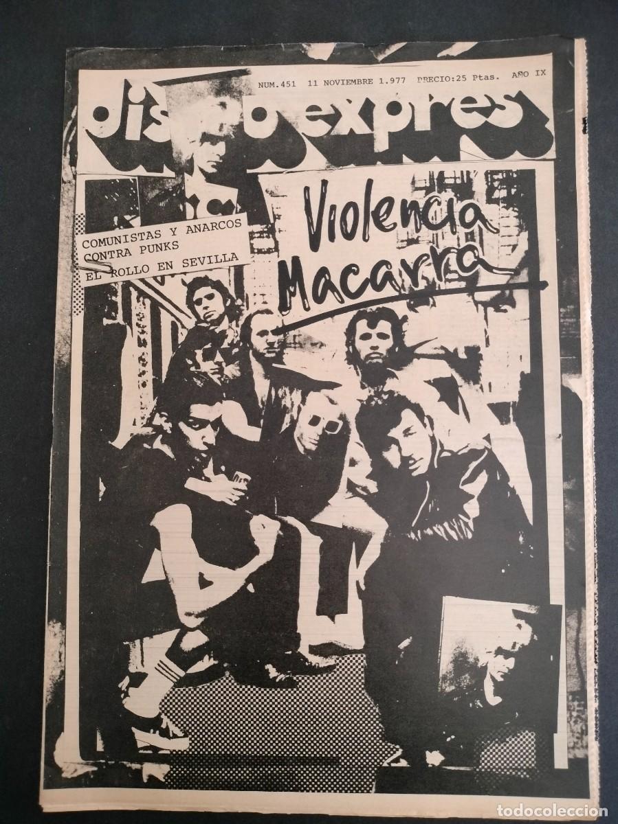 Magazines de musique: DISCO EXPRES N&ordm; 451 COMUNISTAS Y ANARCOS CONTRA PUNKS, SMASH, IMAN, A&Ntilde;O 1977