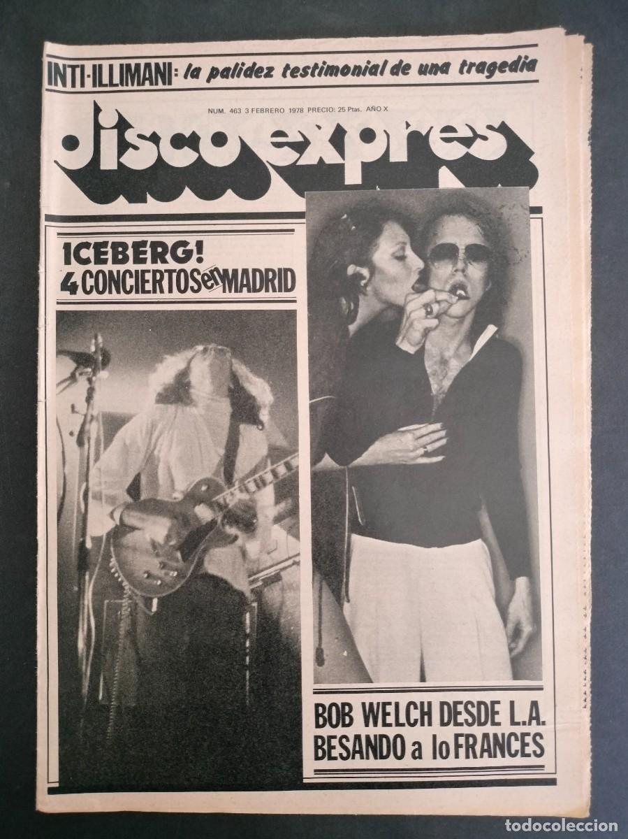 Music magazines: DISCO EXPRES N&ordm; 463 ICEBERG, BOB WELCH A&Ntilde;O 1978