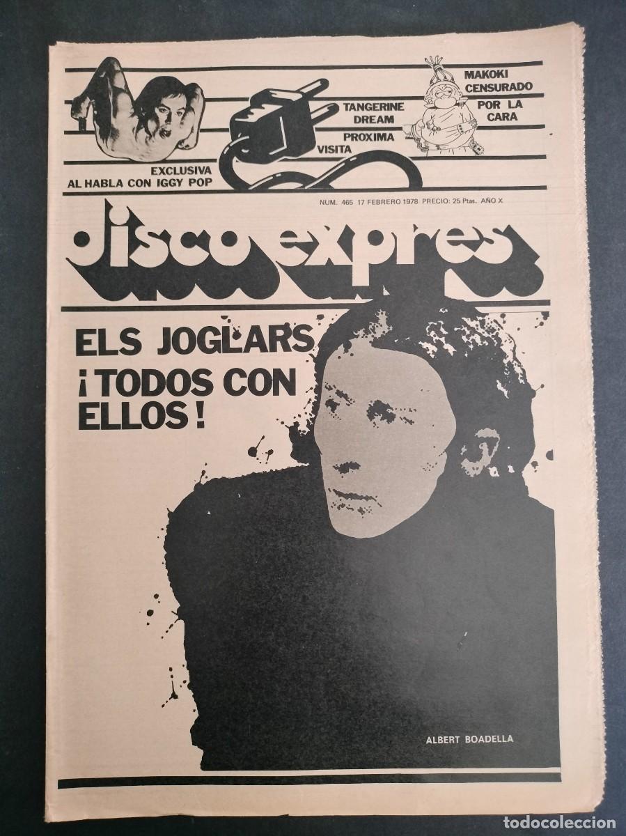 Music magazines: DISCO EXPRES N&ordm; 466 IGGY POP, TANGERINE DREAM, MAKOKI CENSURADO A&Ntilde;O 1978