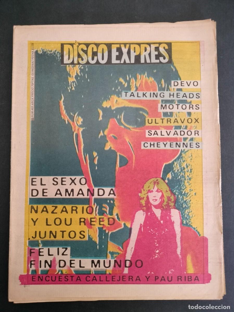 Music magazines: DISCO EXPRES N&ordm; 493 DEVO, TALKING HEADS, MOTORS, ULTRAVOX, NAZARIO Y LOU REED JUNTOS A&Ntilde;O 1979