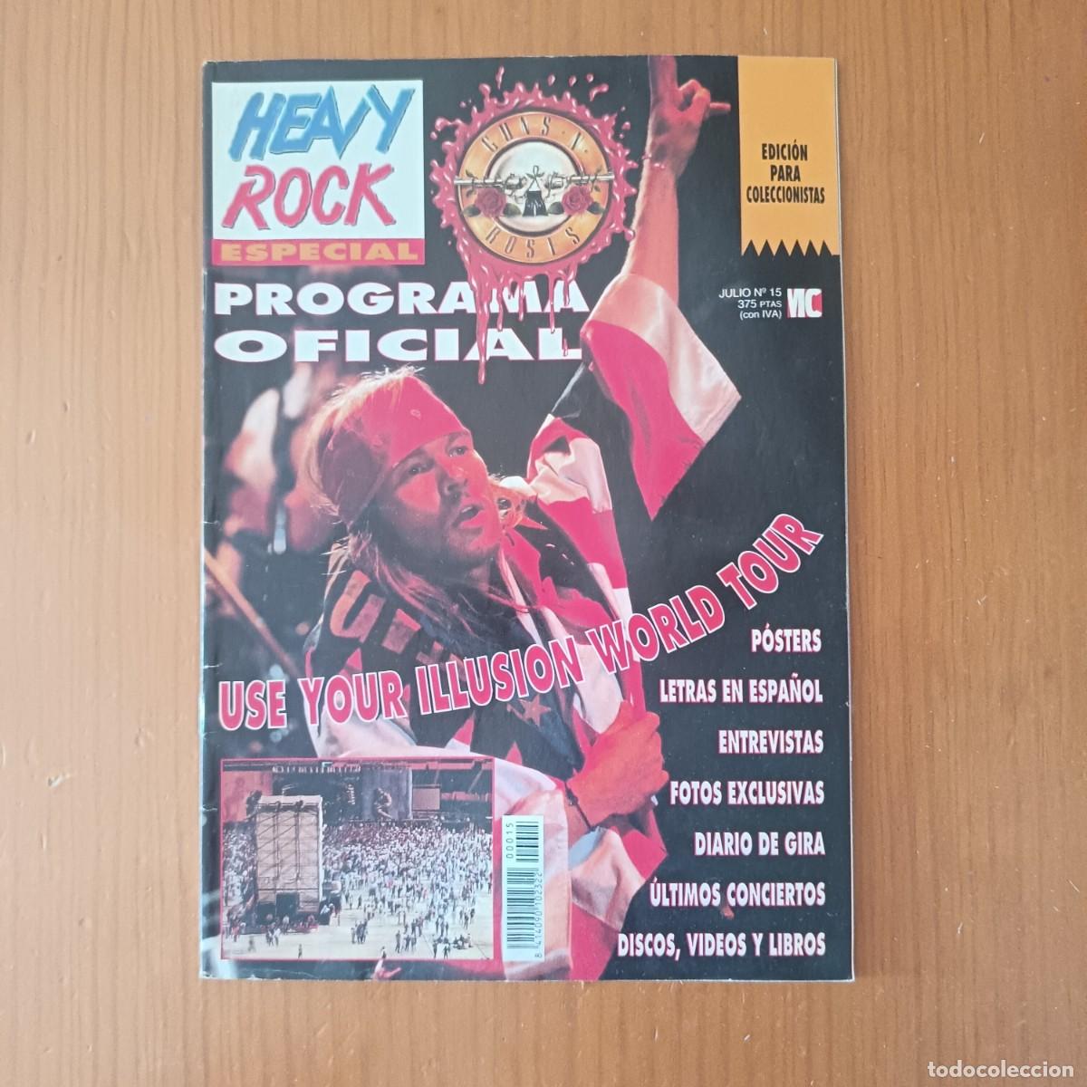 Riviste di musica: REVISTA HEAVY ROCK. ESPECIAL GIRA GUNS AND ROSES &rdquo;USE YOUR ILUSION&rdquo;