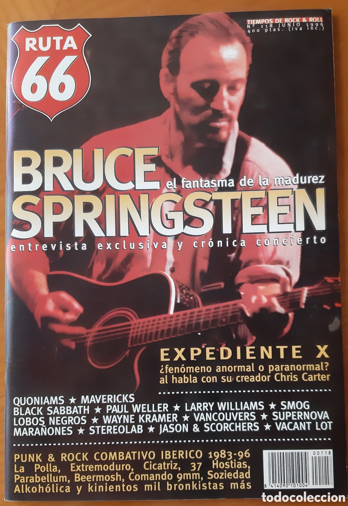 Revistas de m&uacute;sica: Revista Ruta 66. 1996. Bruce Springsteen. Original