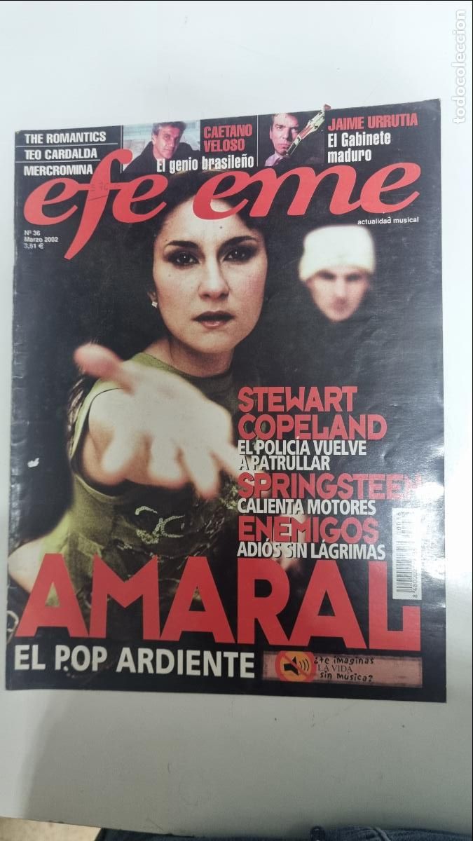 Magazines de musique: EFE EME N&ordm; 36. AMARAL, ENEMIGOS, SPRINGSTEEN, COPELAND, JAIME URRUTIA, CAETANO VELOSO