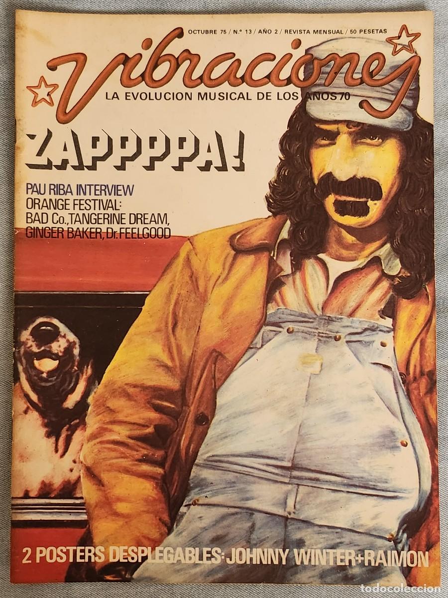 Revistas de m&uacute;sica: VIBRACIONES N.&ordm; 13 octubre de 1975. Frank Zappa, Bad Company, Peter Gabriel