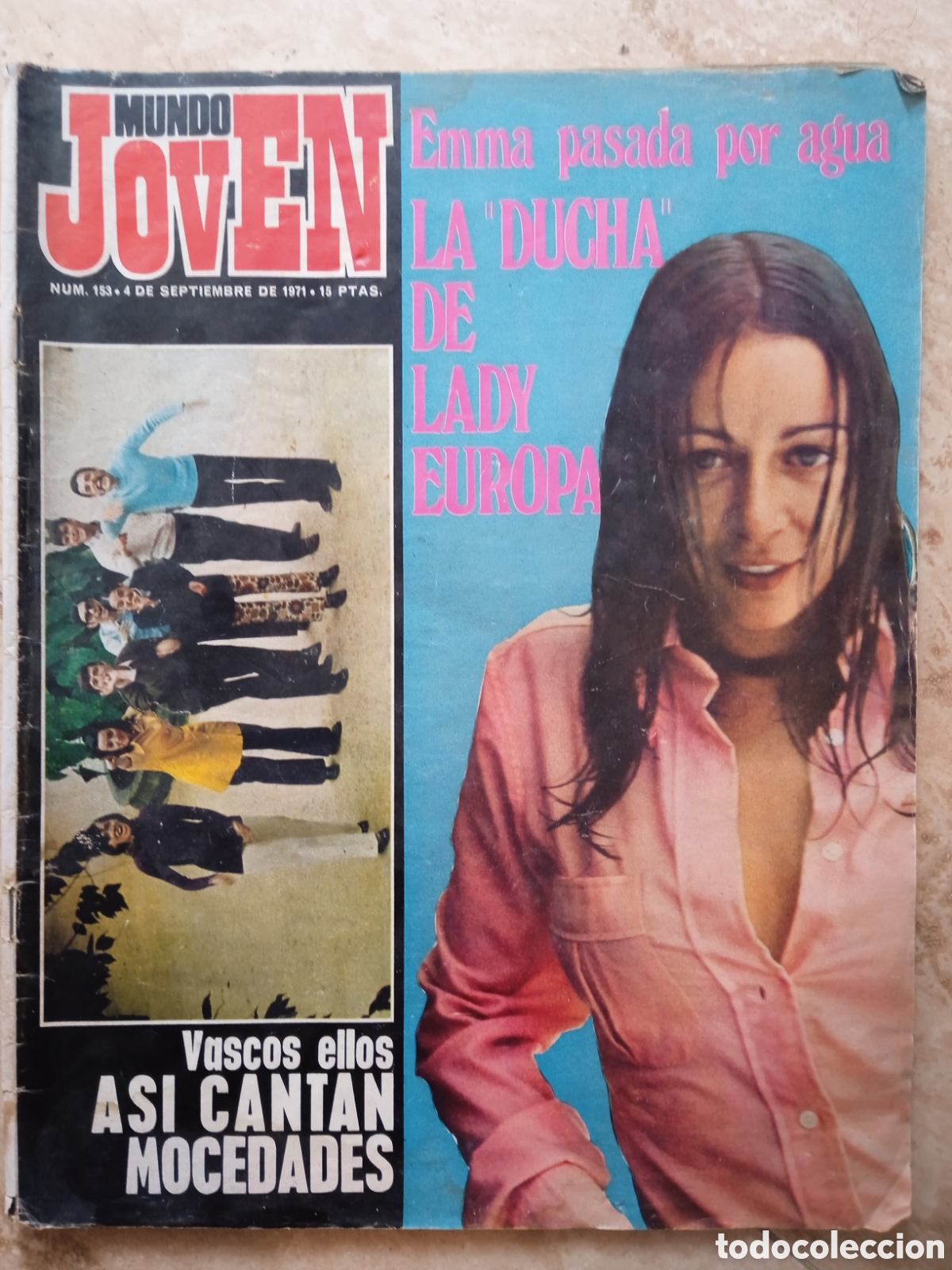 Revistas de m&uacute;sica: Revista Mundo Joven n&deg; 153 mocedades Emma Cohen Adamo Alberto Cortez