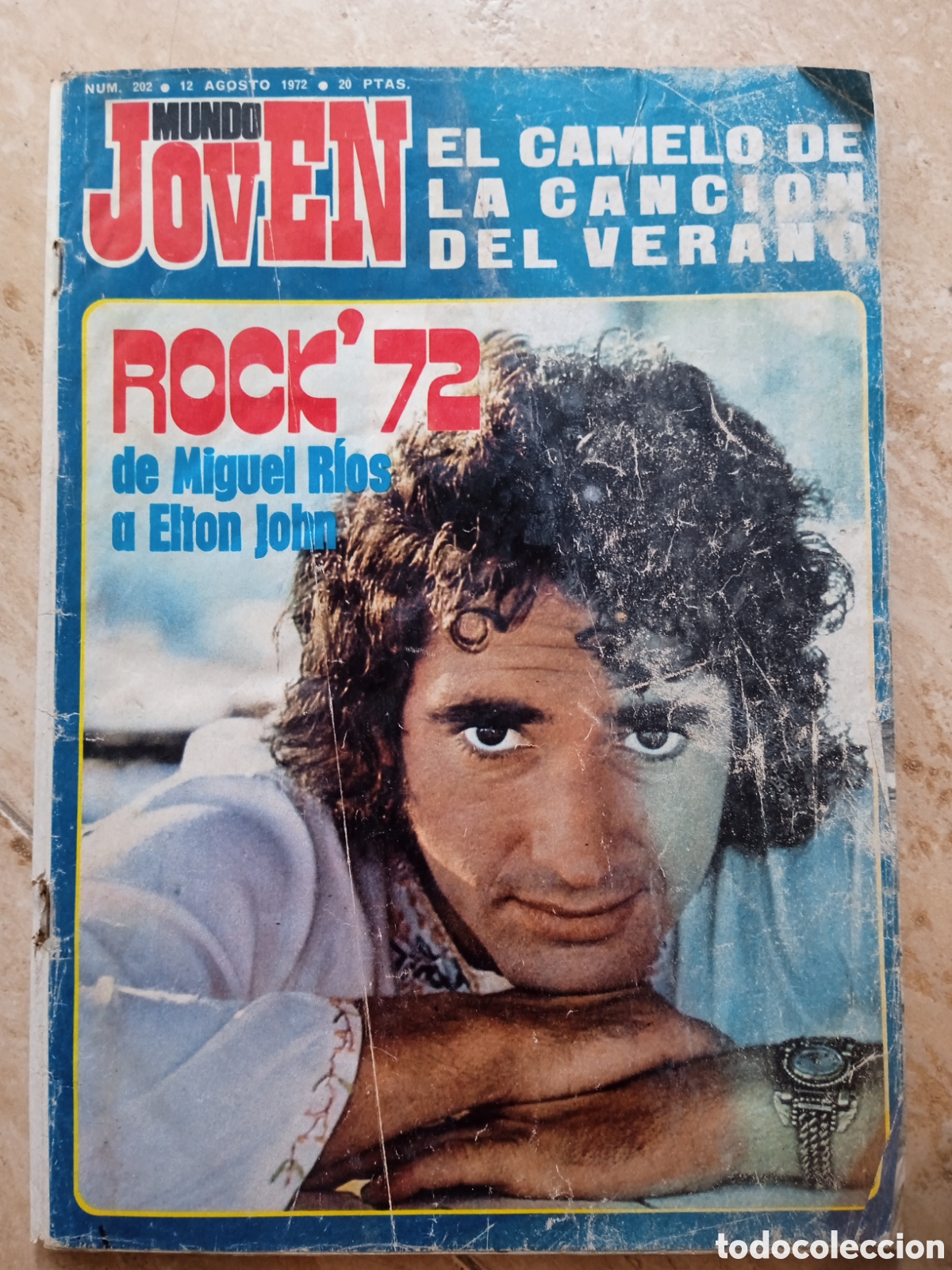 Revistas de m&uacute;sica: Revista Mundo Joven n&deg; 202 Miguel R&iacute;os Elton John Camilo Sesto festival Canci&oacute;n Almer&iacute;a Paul McCarne