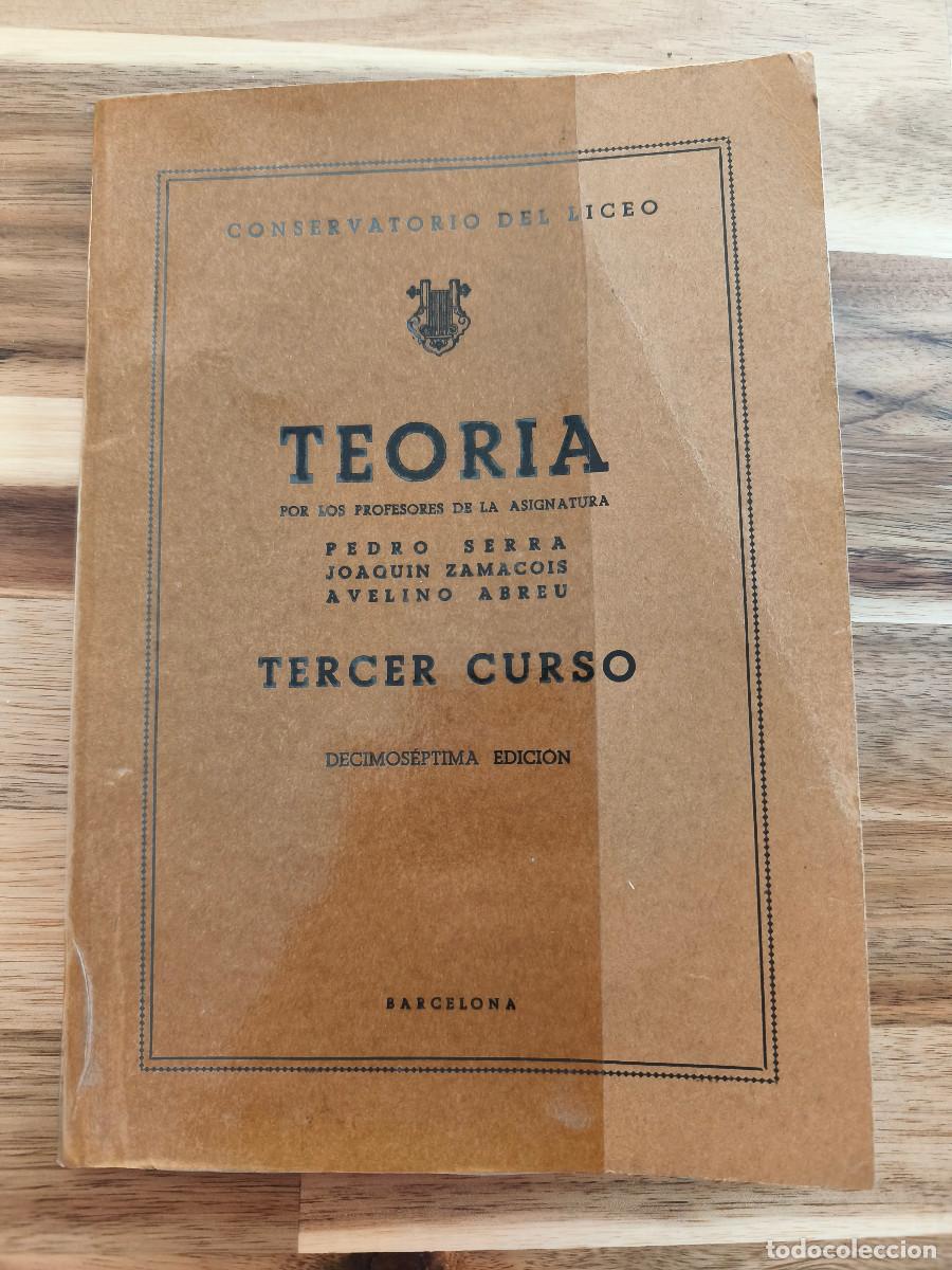 Revistas de m&uacute;sica: CONSERVATORIO DEL LICEO BARCELONA - TEOR&Iacute;A TERCER CURSO - 1958