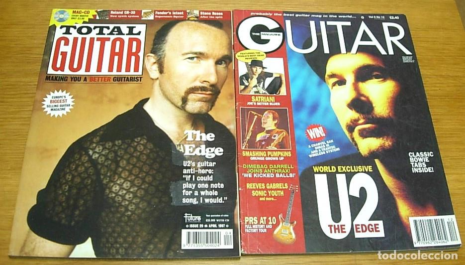 Revistas de m&uacute;sica: Lote 2 Revistas Inglesas U2 THE EDGE Total Guitar 1997 + The Guitar Magazine 1995