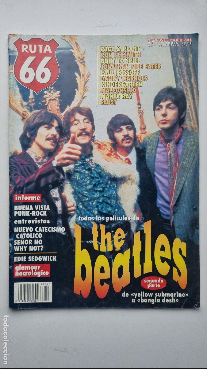 Magazines de musique: Ruta 66 N&ordm; 140, Junio 1998, The Beatles, Nuevo Catecismo Cat&oacute;lico, Se&ntilde;or No, Why not?