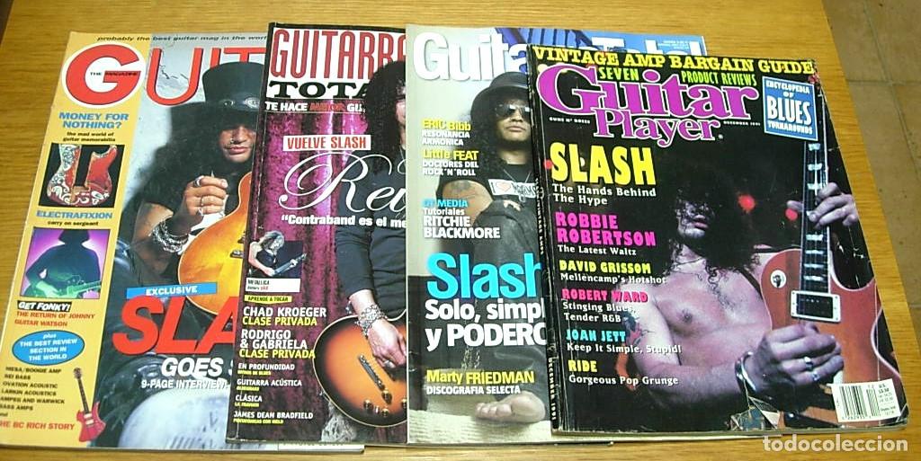 Revistas de m&uacute;sica: Lote 4 Revistas SLASH Guitarra Total 2004 y 2010 + Guitar Player USA 1991 + The Guitar Magazine 1995