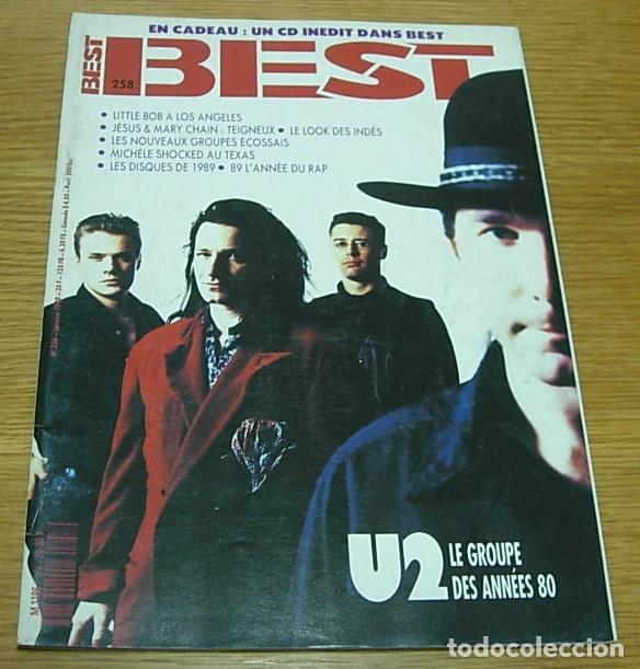 Revistas de m&uacute;sica: Revista Francesa BEST n&ordm; 258 Portada U2 + 6 Pgs 1990 SIMPLE MINDS DEBBIE HARRY CHRIS REA