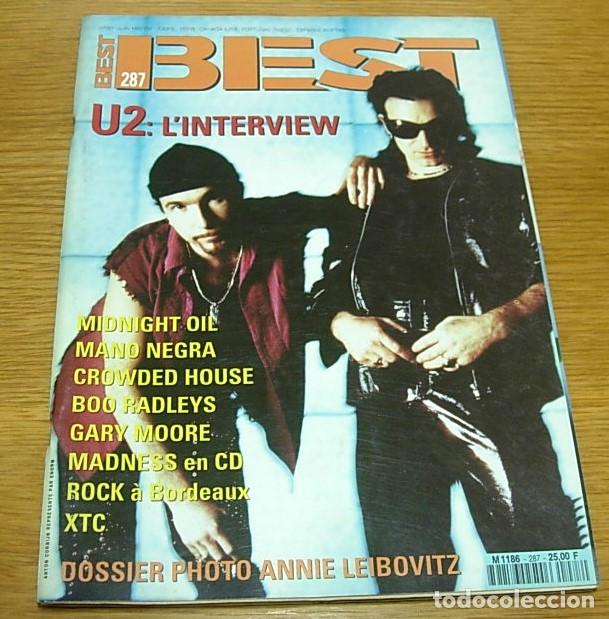Revistas de m&uacute;sica: Revista Francesa BEST n&ordm; 287 Portada U2 + 6 Pgs 1992 GARY MOORE MADNESS NIRVANA IRON MAIDEN