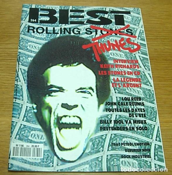 Revistas de m&uacute;sica: Revista Francesa BEST n&ordm; 264 Portada THE ROLLING STONES +17 Pgs 90 PRETENDERS MADONNA RORY GALLAGHER