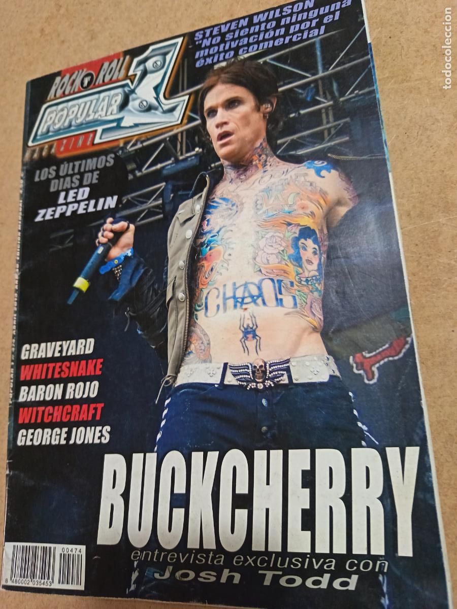 Revistas de m&uacute;sica: REVISTA ROCK N ROLL POPULAR. BUCKCHERRY, LED ZEPPELIN, BARON ROJO... 97 PP. ILUSTRADA.