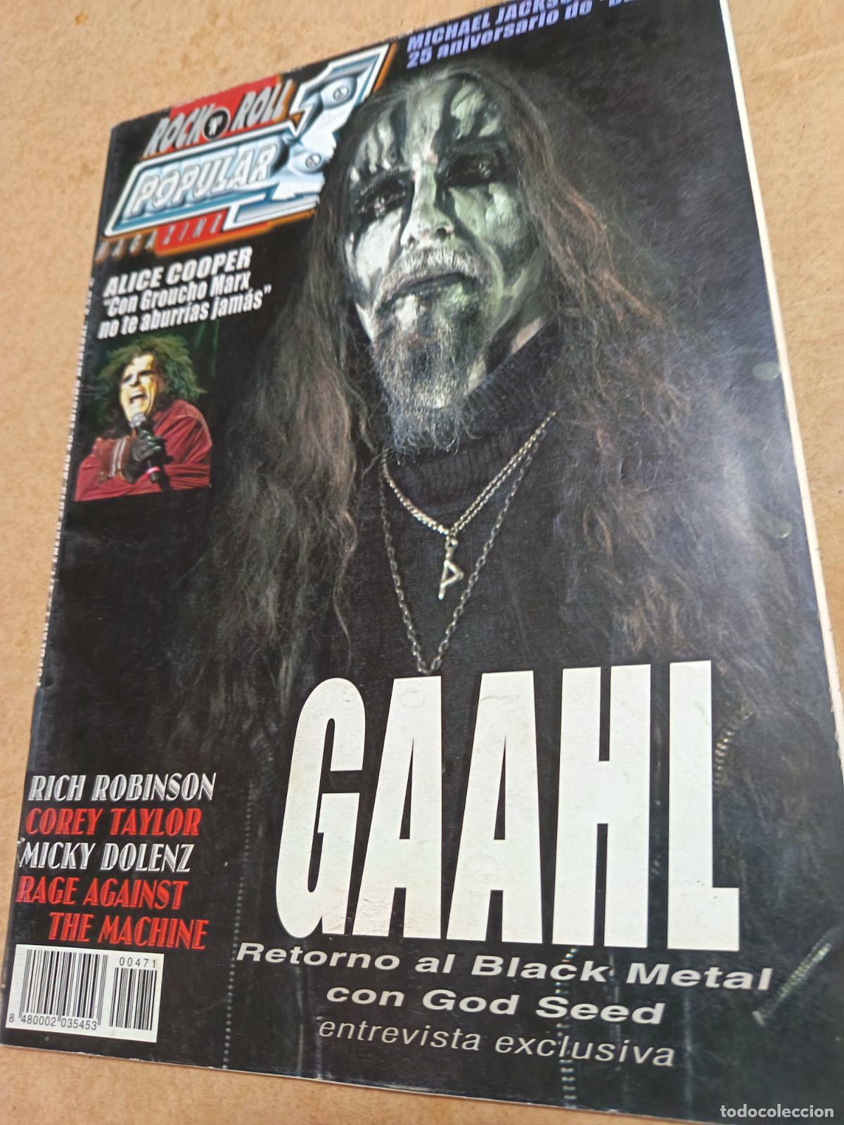 Revistas de m&uacute;sica: REVISTA ROCK N ROLL POPULAR. GAAHL, ALICE COOPER, THE MACHINE... 97 PP. ILUSTRADA.
