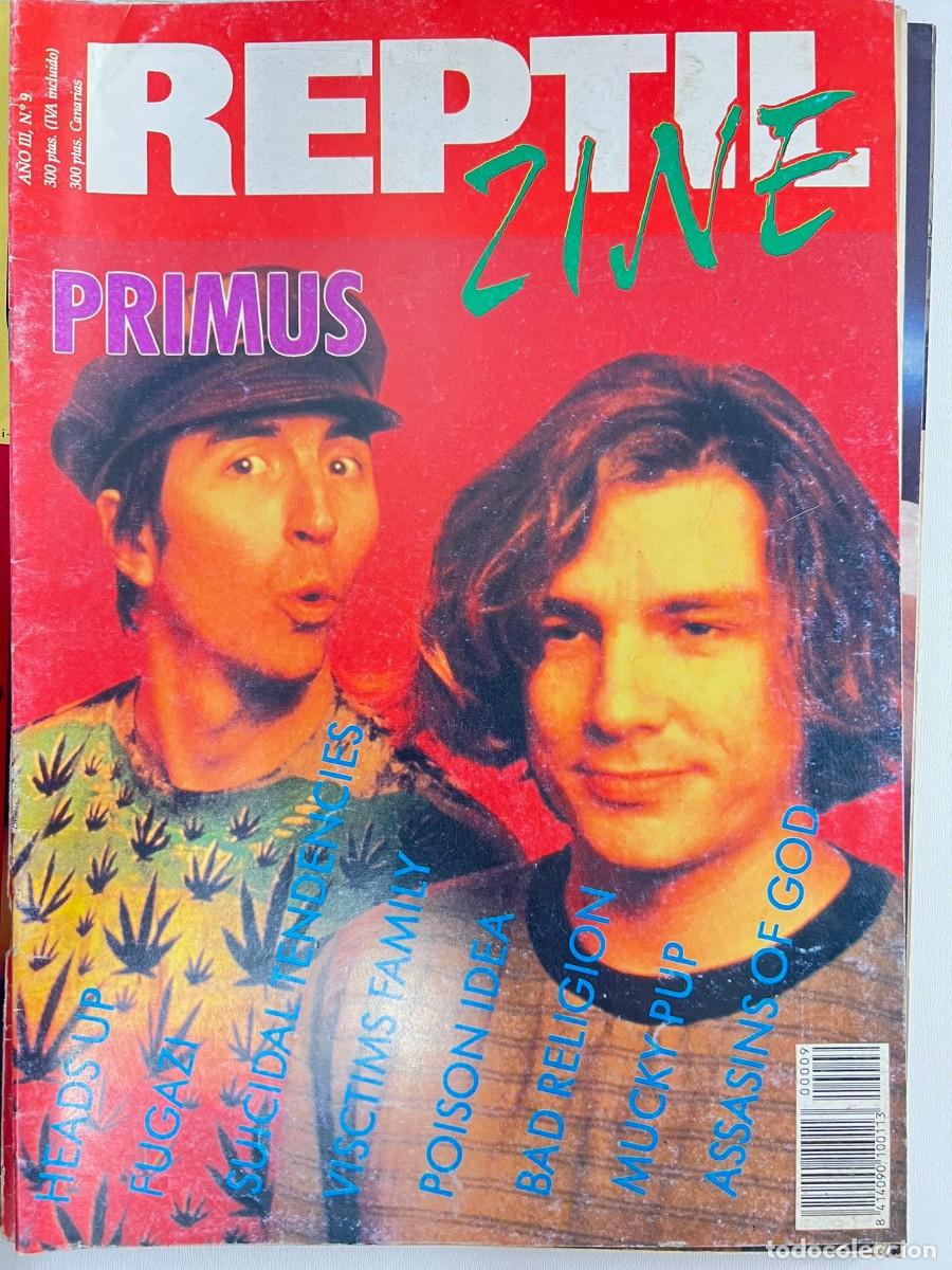 Revistas de m&uacute;sica: REPTIL ZINE A&Ntilde;O III N&ordm;9 (REVISTA) LES CLAYPOOL Y LARRY LALONDE DE PRIMUS - A&Ntilde;O 1992-1993
