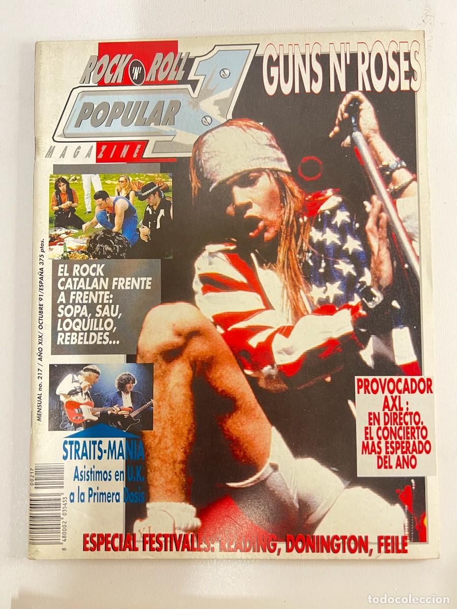 Revistas de m&uacute;sica: POPULAR 1 ROCK 'N' ROLL POPULAR MAGAZINE N&ordm;217 (REVISTA) GUNS N' ROSES / AXL ROSE - OCTUBRE 1991