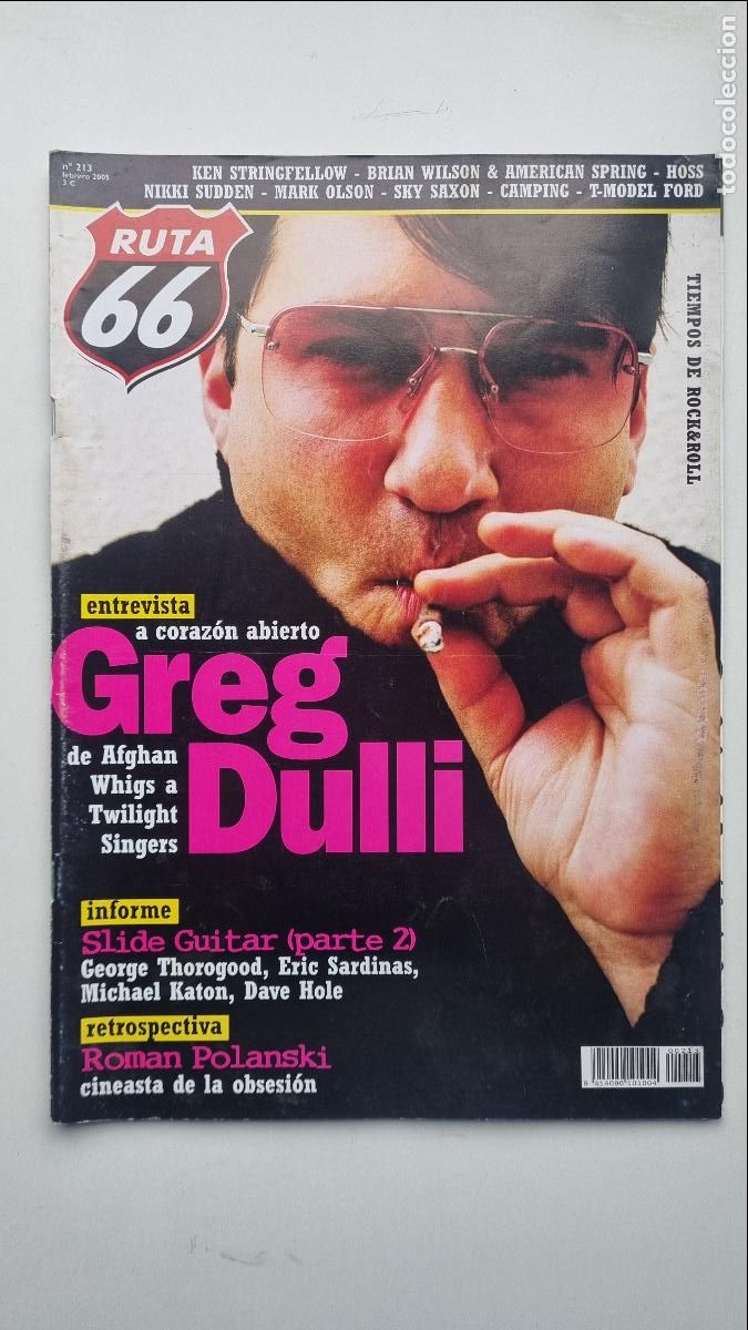 Revistas de m&uacute;sica: RUTA 66 REVISTA 213 GREG DULLI ROMAN POLANSKI KEN STRINGFELLOW BRIAN WILSON HOSS NIKKI SUDDEN