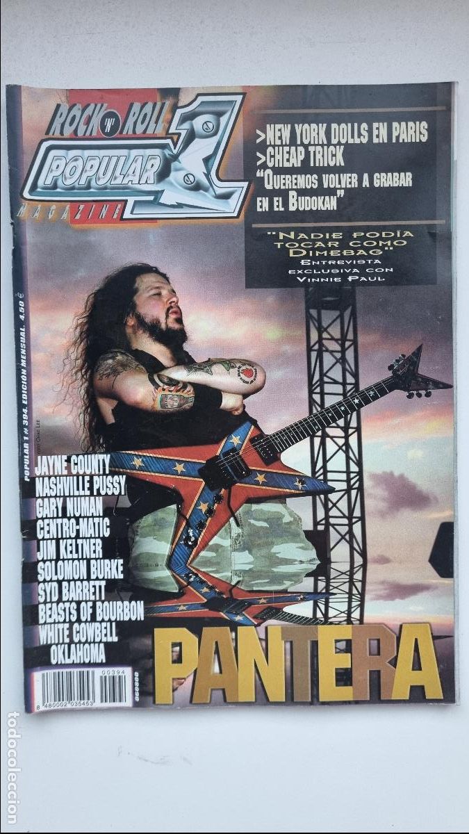 Revistas de m&uacute;sica: MAGAZINE POPULAR 1 N&ordm; 394 - Pantera - New York Dolls - Nashville Pussy - Mardo - Solomon Burke