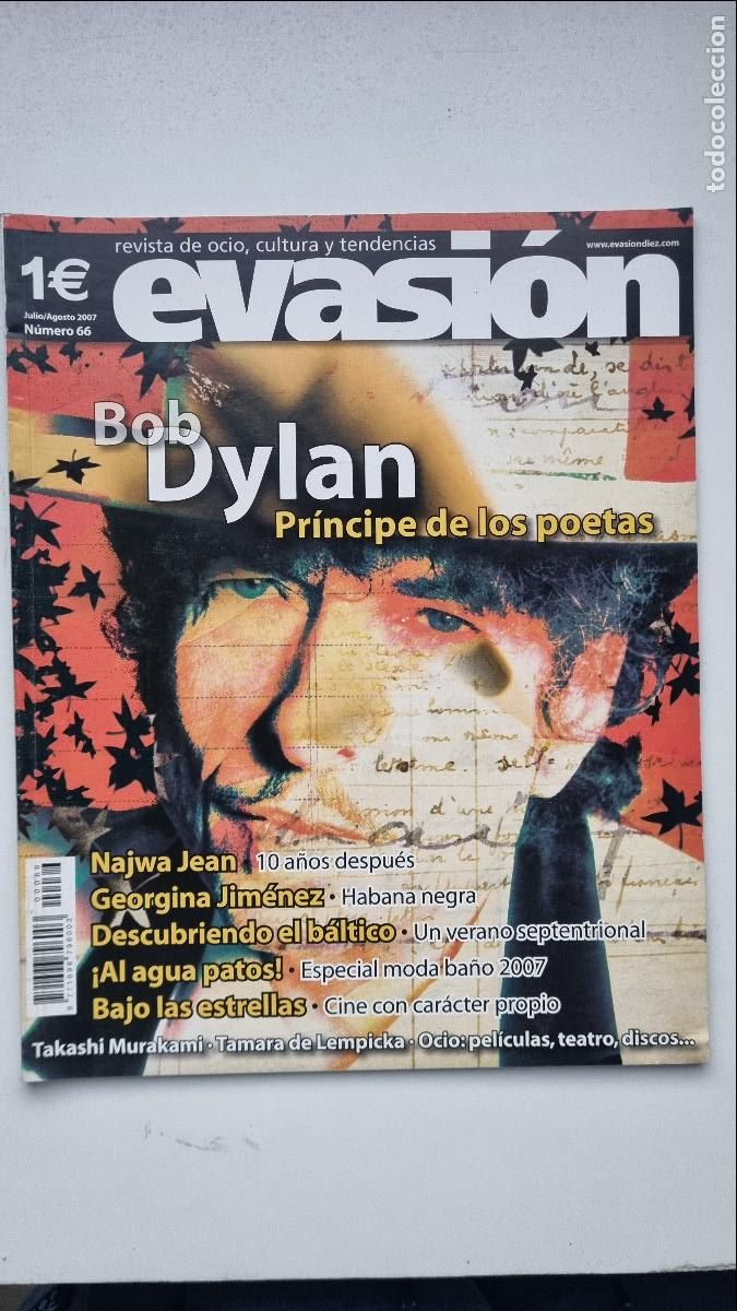 Revistas de m&uacute;sica: Evasi&oacute;n n&ordm; 66 Julio/Agosto 2007 - Revista de ocio, cultura y tendencias, Bob Dylan