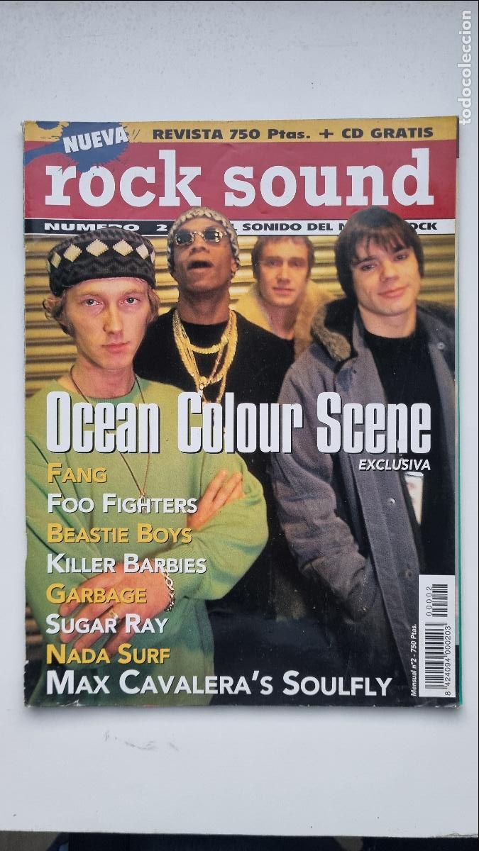 Revistas de m&uacute;sica: REVISTA ROCK SOUND (NUMERO 2) OCEAN COLOUR SCENE - FANG - BEASTIE BOYS - FOO FIGHTERS