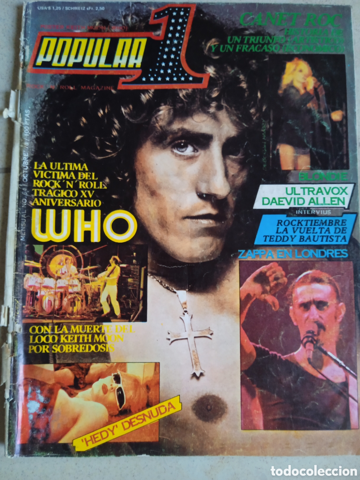 Revistas de m&uacute;sica: Revista Popular 1 n&deg; 64 WHO Zappa Ultravox