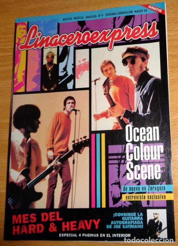 Revistas de m&uacute;sica: REVISTA MUSICAL LINACERO EXPRESS n&ordm;9 Marzo 1998 ZARAGOZA OCEAN COLOR SCENE JORGE DREXLER HEAVY METAL