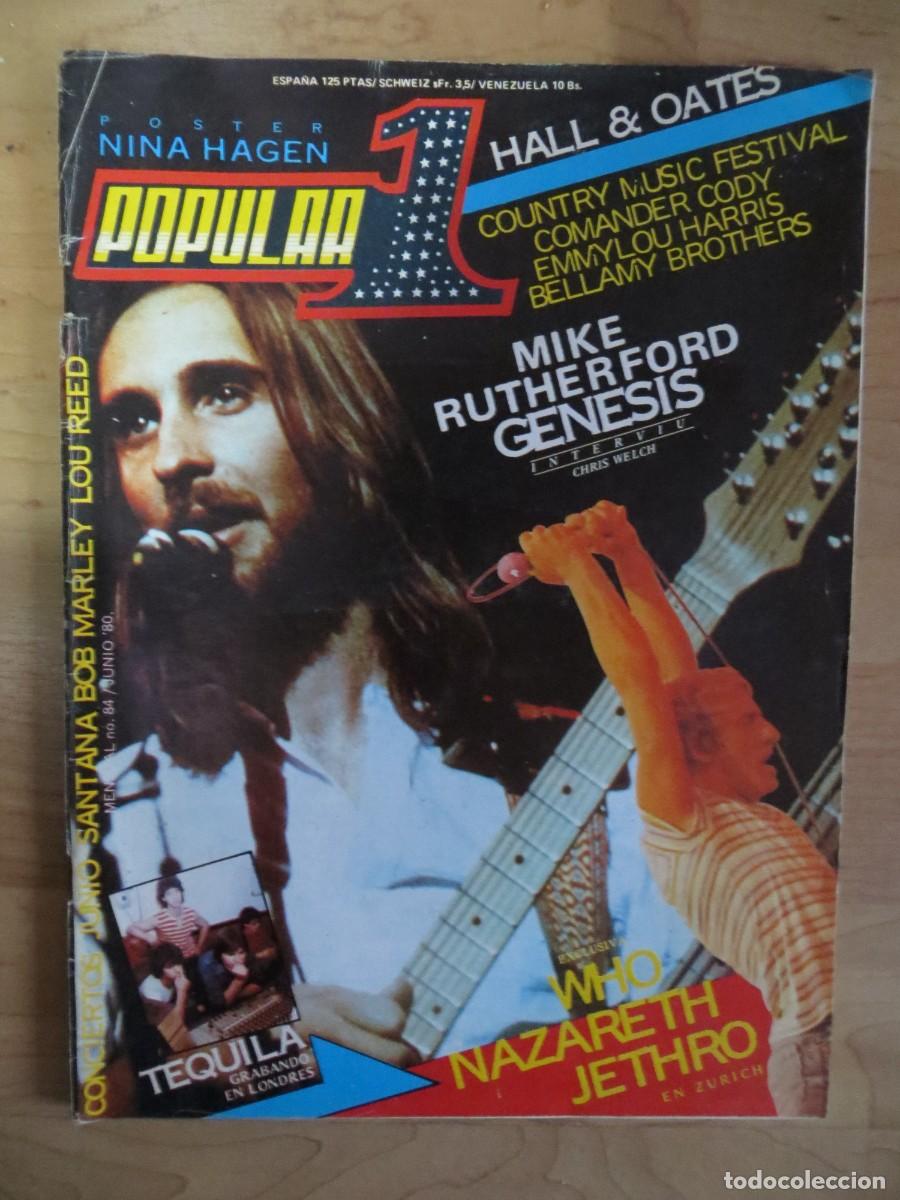 Revistas de m&uacute;sica: POPULAR 1:N.84- GENESIS-IRON MAIDEN-THE WHO-JETHRO TULL-NINA HAGEN-HALL&OATES-TEQUILA