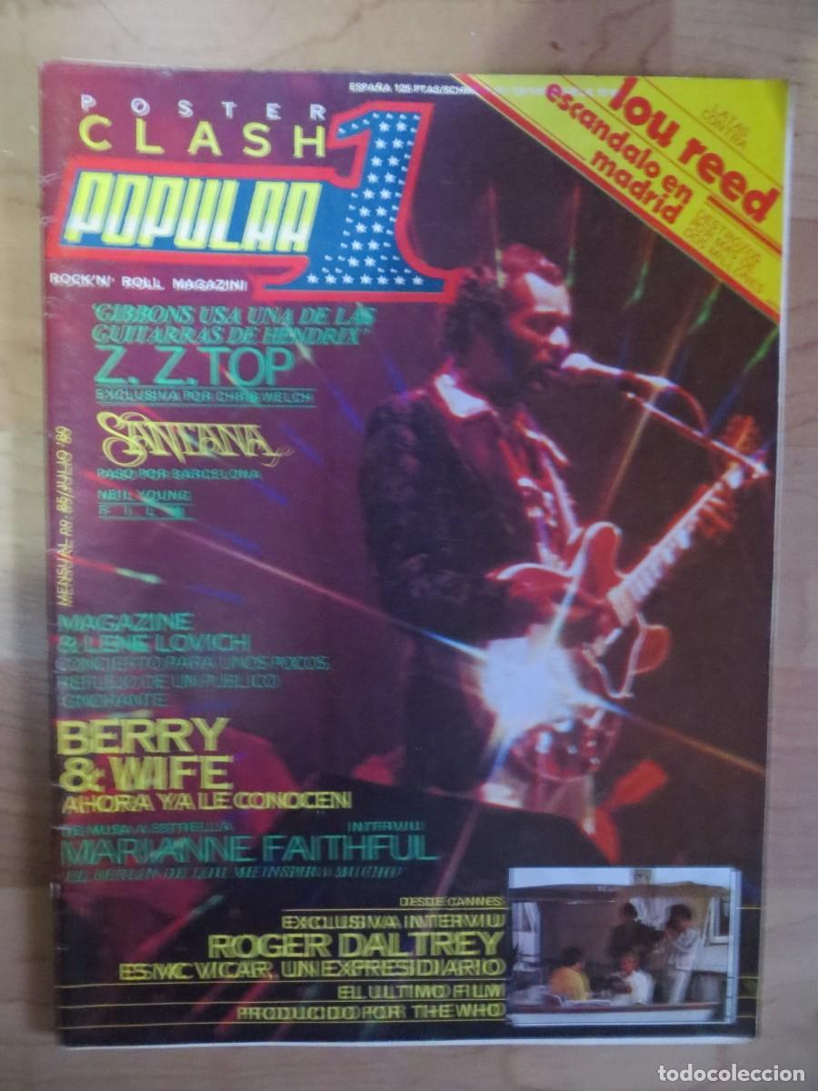 Revistas de m&uacute;sica: POPULAR 1:N.85-CHUCK BERRY-IGGY POP-PLASMATICS-QUEEN-MARIANNE FAITHFULL-ALICE COOPER-LOU REED