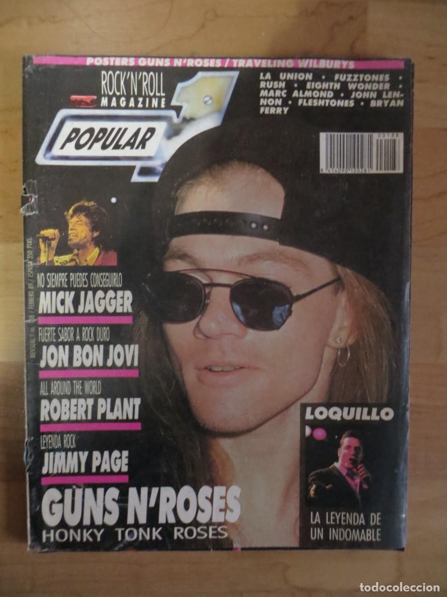 Revistas de m&uacute;sica: POPULAR 1:N.188-GUNS N ROSES-LOQUILLO-ROBERT PLANT-JIMMY PAGE-BON JOVI-DEAD CAN DANCE-RUSH