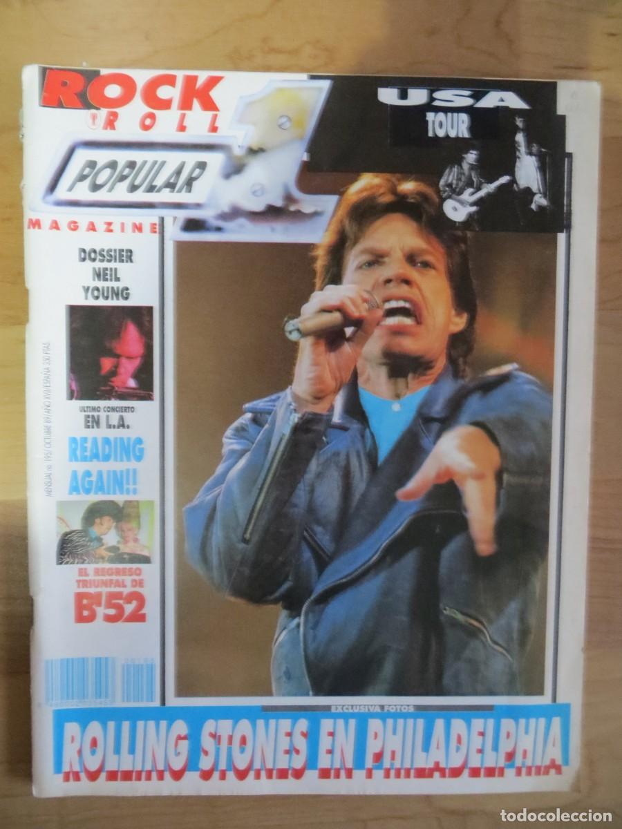 Revistas de m&uacute;sica: POPULAR 1:N.195-ROLLING STONES-B-52'S-NEIL YOUNG-POISON-ETC..