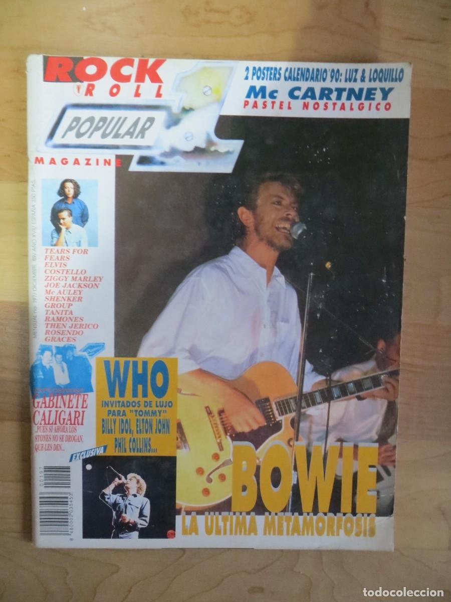 Revistas de m&uacute;sica: POPULAR 1:N.197- DAVID BOWIE-THE WHO-TANITA TIKARAM-RAMONES-ROSENDO-JETHRO TULL..POSTER:LOQUILLO !!