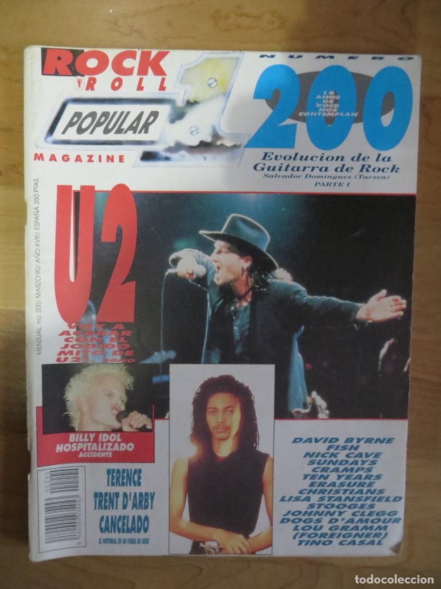 Revistas de m&uacute;sica: POPULAR 1:N.200-U2-TINO CASAL-CRAMPS-MANO NEGRA-ERASURE-BILLY IDOL-THE STOOGES-BOMBARDEROS