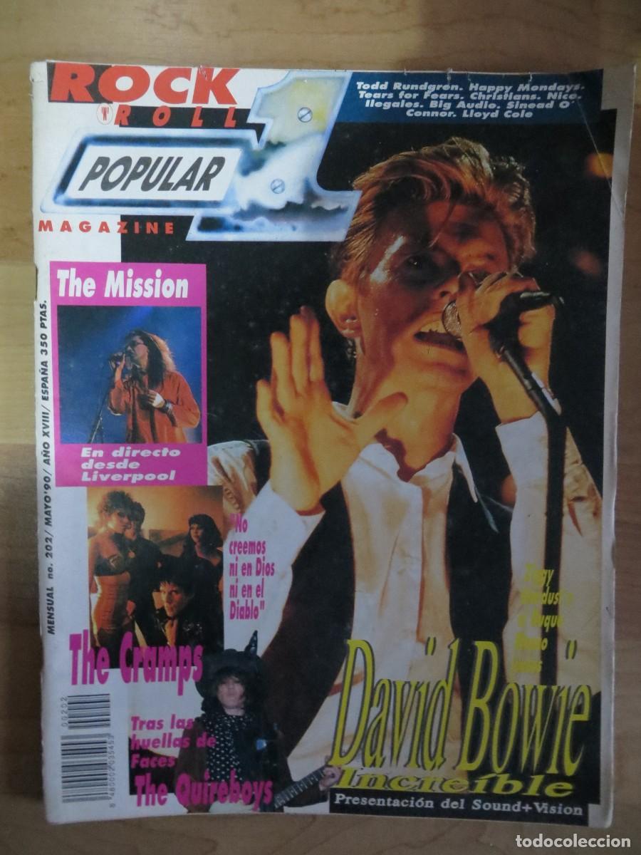 Revistas de m&uacute;sica: POPULAR 1:N.202-DAVID BOWIE-CRAMPS-THE MISSION-ILEGALES-NICO-ULTIMO DE LA FILA-SINEAD O'CONNOR